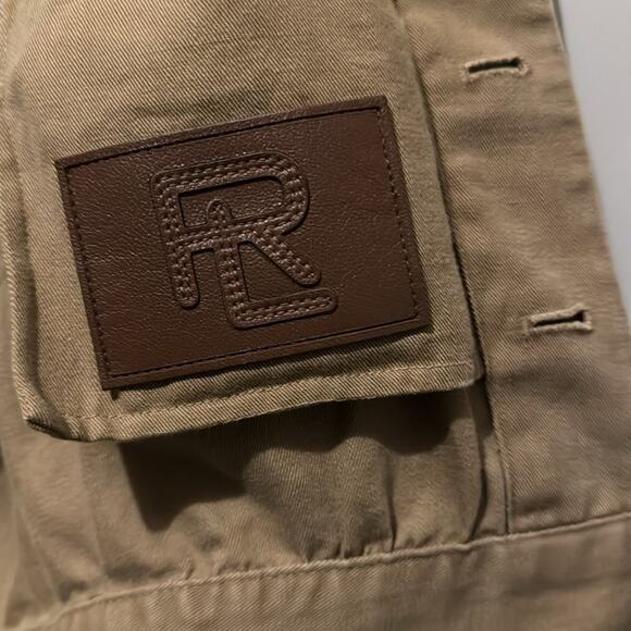 RALPH LAUREN COLLECTION GARRISON COTTON-LINEN JACKET IN MILITARY DRILL SZ 6 - Picture 8 of 14